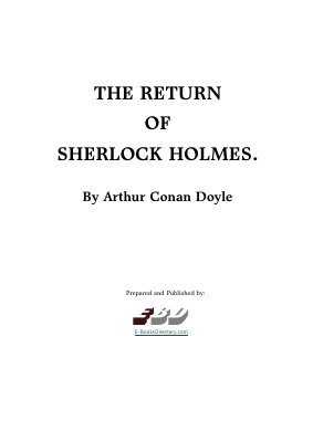 THE RETURN OF SHERLOCK HOLMES,by Arthur Canon .pdf